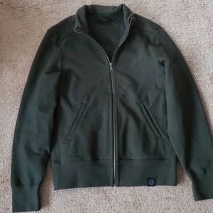 Green zip up sweatshirt/jacket